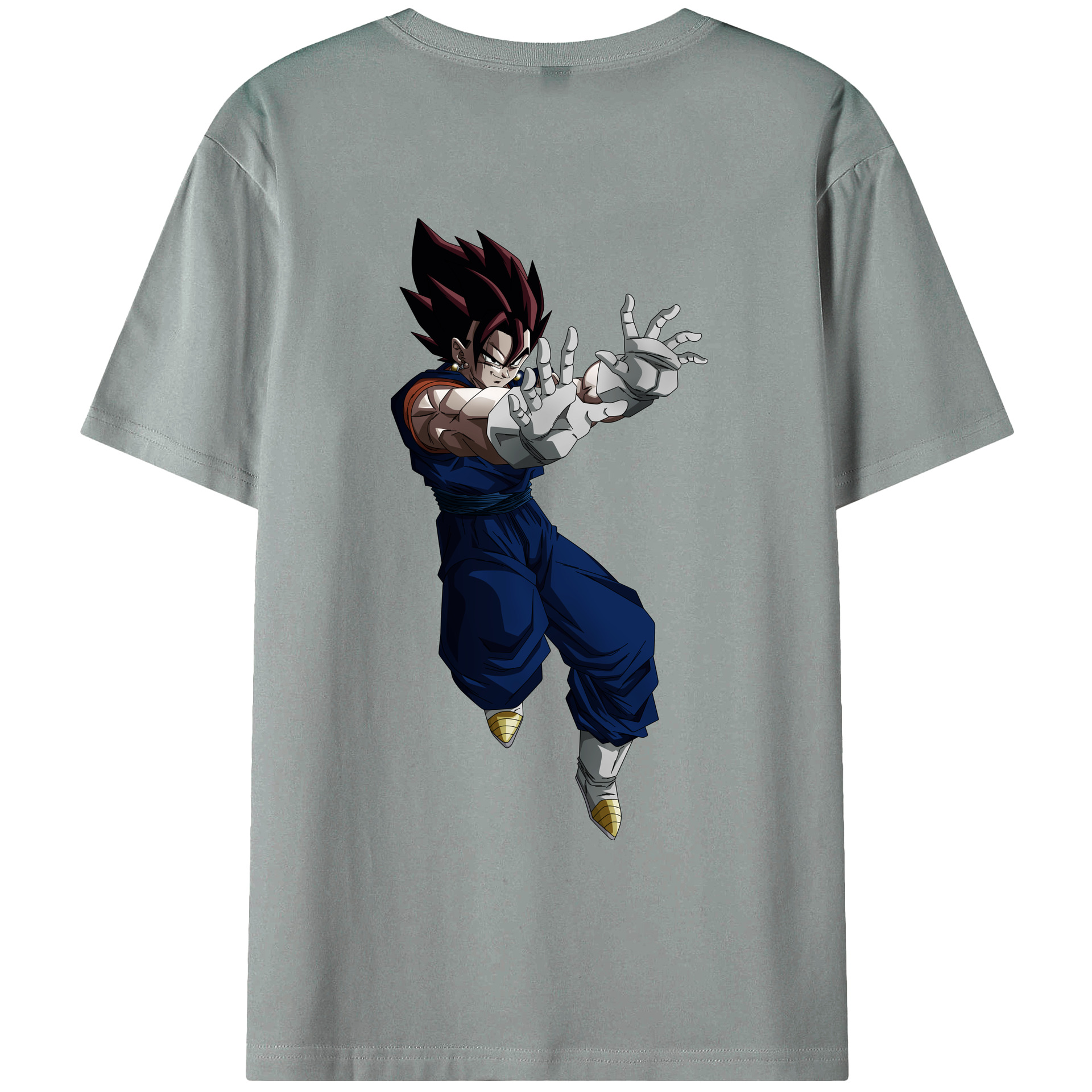 （画像用） ドラゴンボール ベジット DRAGON BALL Vegetto 綿100％ メンズ半袖Tシャツ（バックプリント） 通気性